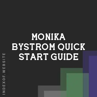 Monika Bystrom Quick Start Guide | Indexof
