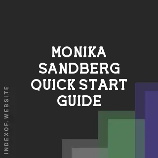 Monika Sandberg Quick Start Guide | Indexof