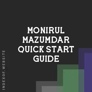 Monirul Mazumdar Quick Start Guide | Indexof