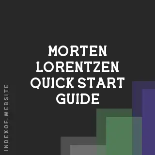 Morten Lorentzen Quick Start Guide | Indexof