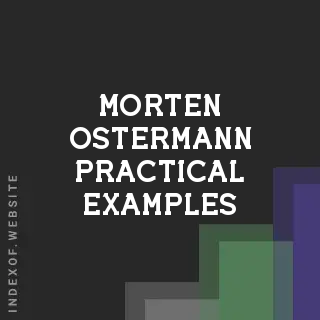Morten Ostermann Practical Examples | Indexof
