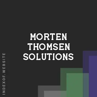 Morten Thomsen Solutions | Indexof