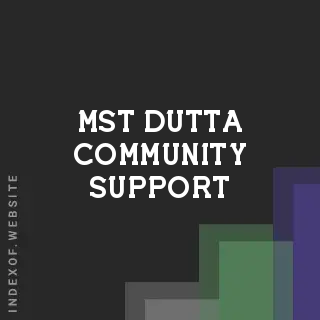 Mst Dutta Community Support | Indexof