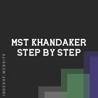 Mst Khandaker Step-by-Step | Indexof