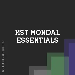 Mst Mondal Essentials | Indexof