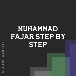 Muhammad Fajar Step-by-Step | Indexof