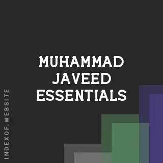 Muhammad Javeed Essentials | Indexof