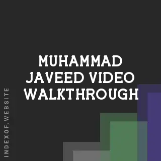 Muhammad Javeed Video Walkthrough | Indexof