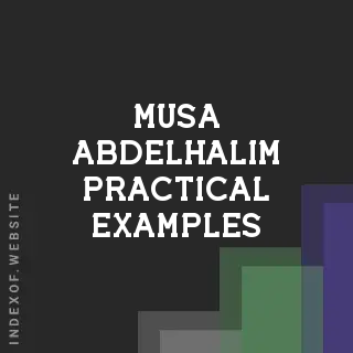 Musa Abdelhalim Practical Examples | Indexof