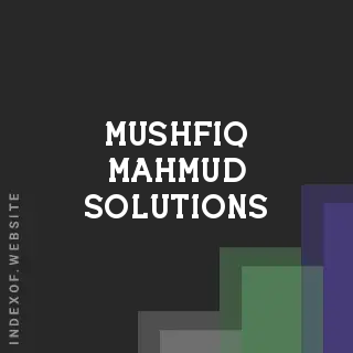 Mushfiq Mahmud Solutions | Indexof