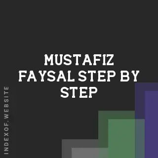 Mustafiz Faysal Step-by-Step | Indexof