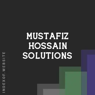 Mustafiz Hossain Solutions | Indexof