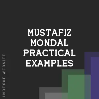 Mustafiz Mondal Practical Examples | Indexof