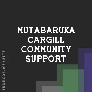 Mutabaruka Cargill Community Support | Indexof