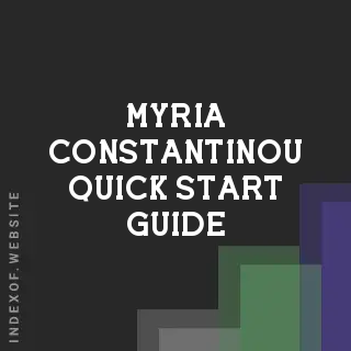 Myria Constantinou Quick Start Guide | Indexof