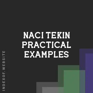 Naci Tekin Practical Examples | Indexof