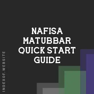 Nafisa Matubbar Quick Start Guide | Indexof