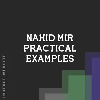 Nahid Mir Practical Examples | Indexof