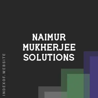 Naimur Mukherjee Solutions | Indexof