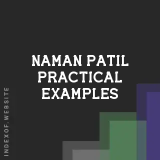 Naman Patil Practical Examples | Indexof