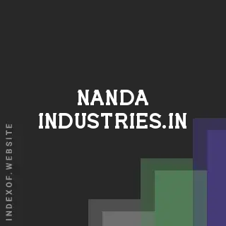 nanda-industries.in by Meher Baig site -  Indexof