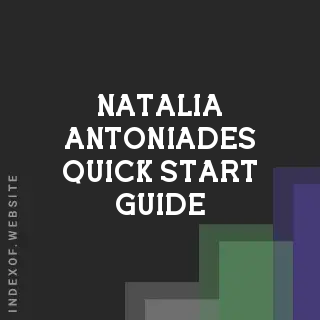 Natalia Antoniades Quick Start Guide | Indexof