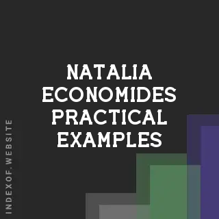 Natalia Economides Practical Examples | Indexof