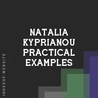 Natalia Kyprianou Practical Examples | Indexof