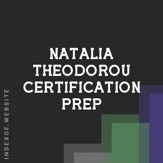 Natalia Theodorou Certification Prep | Indexof