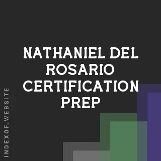 Nathaniel Del Rosario Certification Prep | Indexof