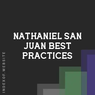 Nathaniel San Juan Best Practices | Indexof
