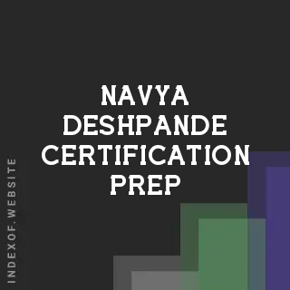 Navya Deshpande Certification Prep | Indexof