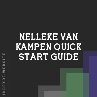 Nelleke van Kampen Quick Start Guide | Indexof