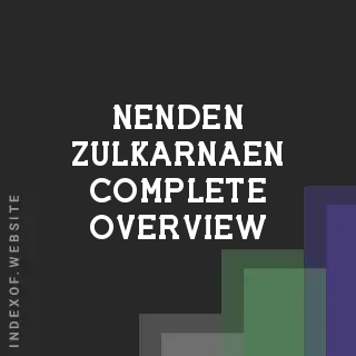 Nenden Zulkarnaen Complete Overview | Indexof