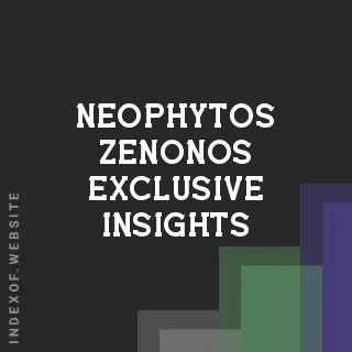 Neophytos Zenonos Exclusive Insights | Indexof