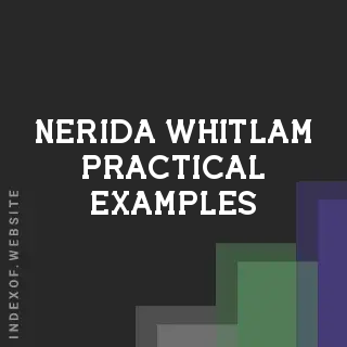 Nerida Whitlam Practical Examples | Indexof