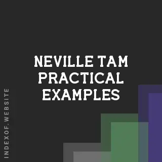 Neville Tam Practical Examples | Indexof