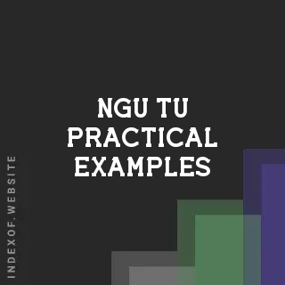 Ngu Tu Practical Examples | Indexof