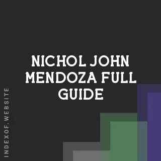 Nichol John Mendoza Full Guide | Indexof