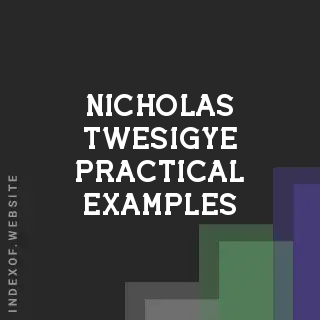Nicholas Twesigye Practical Examples | Indexof