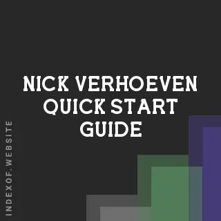 Nick Verhoeven Quick Start Guide | Indexof
