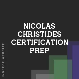 Nicolas Christides Certification Prep | Indexof
