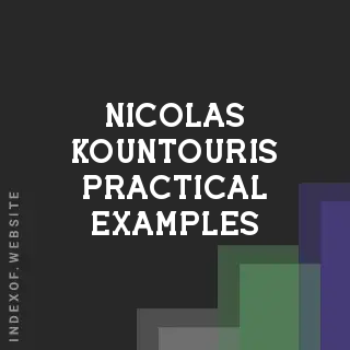 Nicolas Kountouris Practical Examples | Indexof