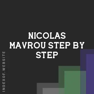 Nicolas Mavrou Step-by-Step | Indexof