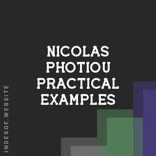 Nicolas Photiou Practical Examples | Indexof