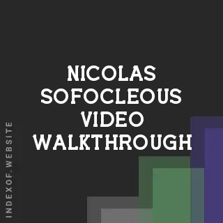 Nicolas Sofocleous Video Walkthrough | Indexof