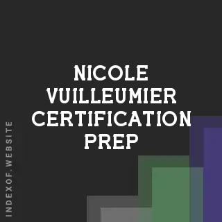 Nicole Vuilleumier Certification Prep | Indexof