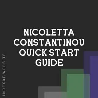Nicoletta Constantinou Quick Start Guide | Indexof