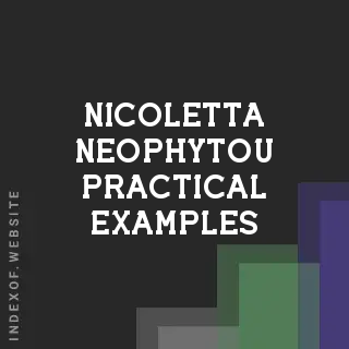 Nicoletta Neophytou Practical Examples | Indexof