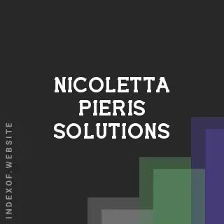 Nicoletta Pieris Solutions | Indexof